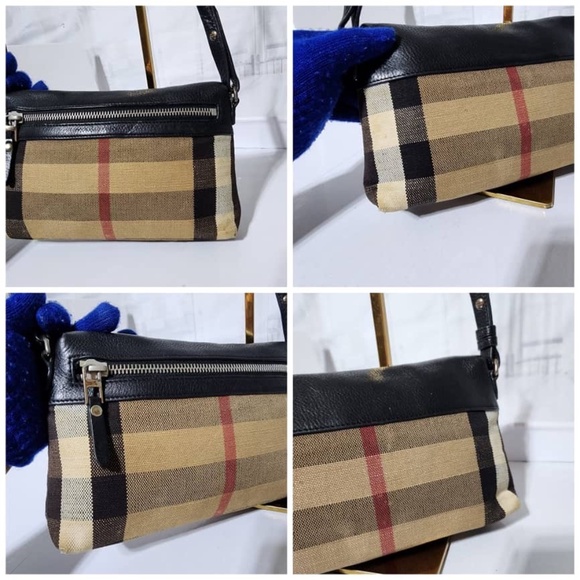 Authentic Burberry House Check Shoulder Bag Beige/Black - Picture 11 of 15